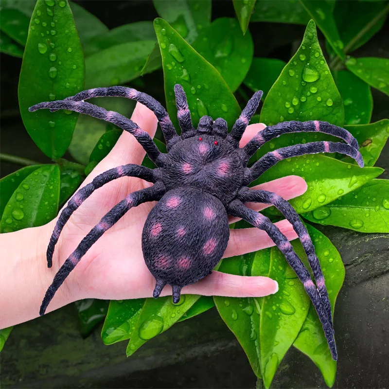 20cm Halloween Simulation Big Spider Model Prank Tricky Scary Reptile Patterned Spider Tarantula Insect Model Teaching Props