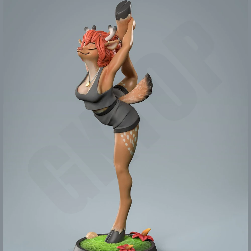 

1/24 NSFW Sexy Deerlet Dana Resin Figurine Toy Unpainted GK Doll Unassembled 3D Print Assembly Miniature Reduction Statue Toy