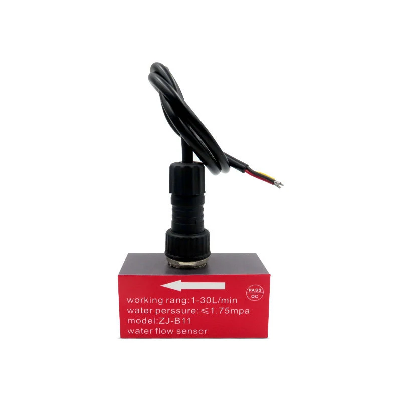 1/2" High Precision Water Flow Sensor 1.75Mpa Turbine Flowmeter Internal DC5~15V Thread Hall Sensor