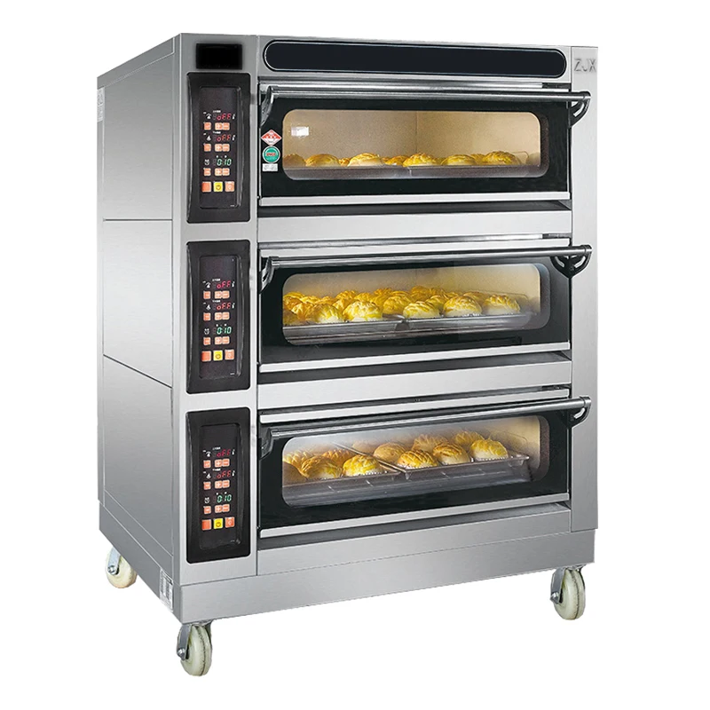 Baking horno Bakery equipment Commercial gas electric pizza oven for sale price gas industrial cake bread baking ovens