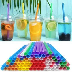 Individually Wrapped Large Drinking Straws Kunststof Jumbo Smoothie Straws Beverage Thick Straw for Boba Tea Milkshake Bar