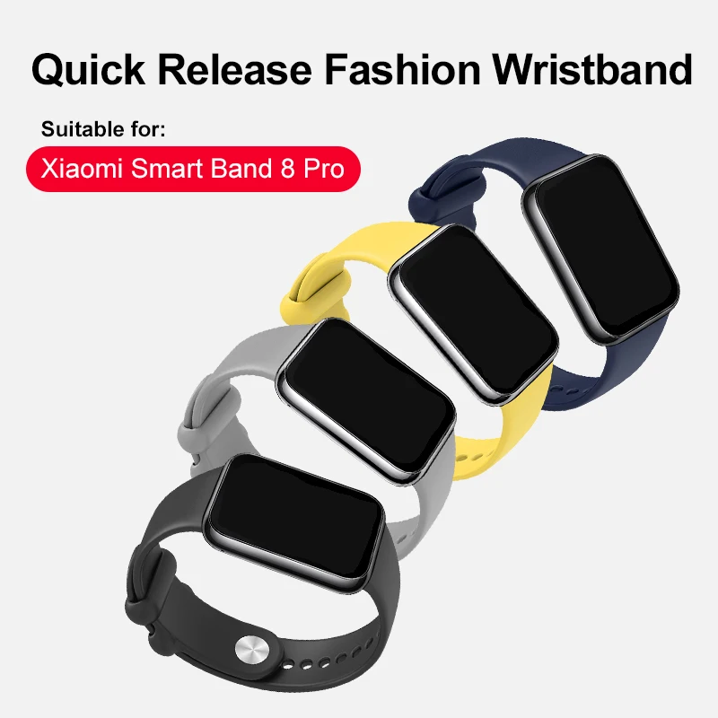สายนาฬิกาซิลิโคนสําหรับ Xiaomi Band 8pro สายนาฬิกานุ่มเรียบง่าย