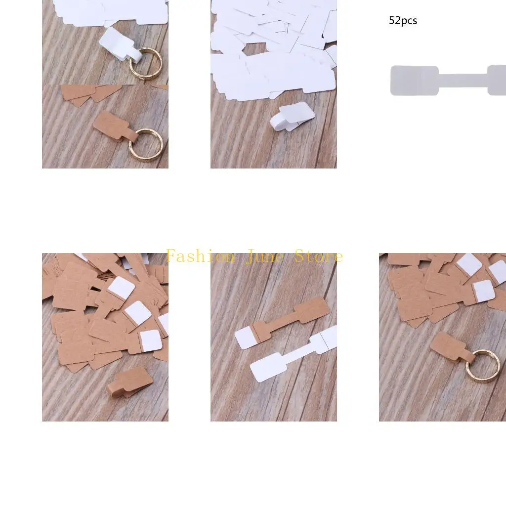 

N5KA 52 Pcs Self-adhesive Short Dumbbell Ring Barbell Identification Rectangular Tag