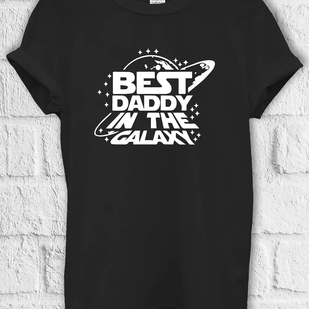 Best Daddy In The Galaxy Cool T Shirt Sweat Jute Bag Kids Baseball Pullover Baggy Boyfriend 3495