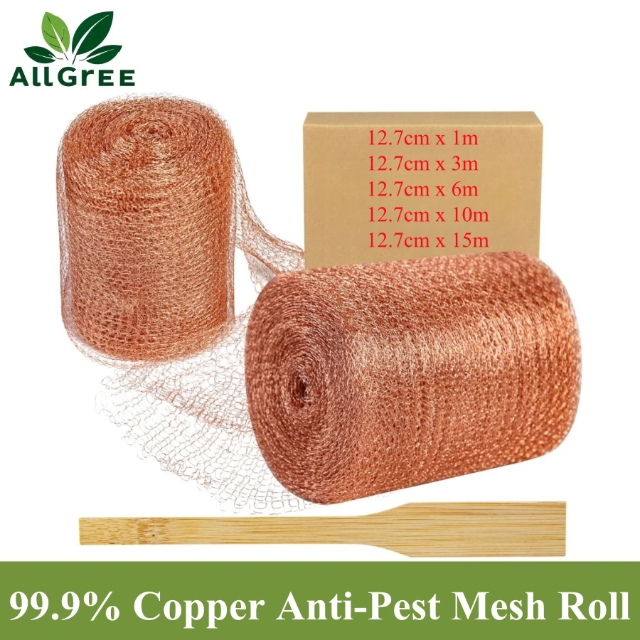 99.9% Copper Mesh Roll for Mice Rodent Rat Repellent, Anti-Pest Copper Mesh Anti-snail Copper Wire with Packing Tool
