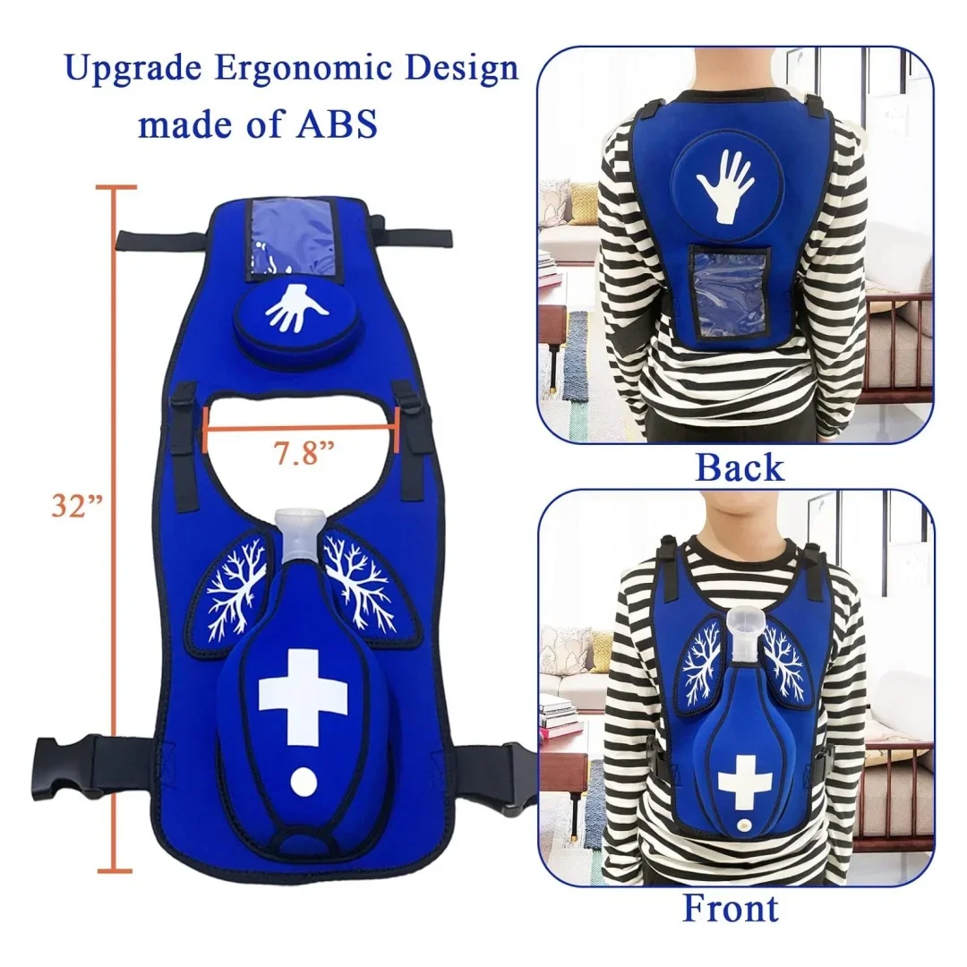 

Kids Heimlich Vest Anti Choking Obstruction Trainer Model Back Slap Heimlich Vest Education Teaching Accessories for Student