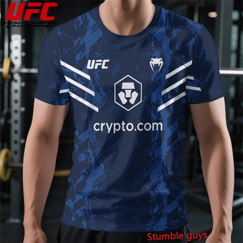 

Модная летняя спортивная футболка UFC для подростков и детей, быстросохнущая, повседневная