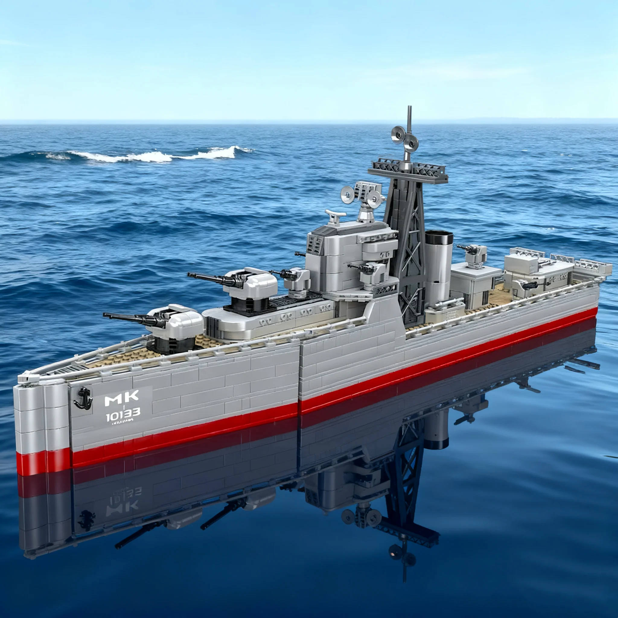 1815ピース バーター級駆逐戦艦 組み立てブロック モデルシップセット モジュール式ビルディングブロック 組み立てモデルキット DIYおもちゃ ギフト