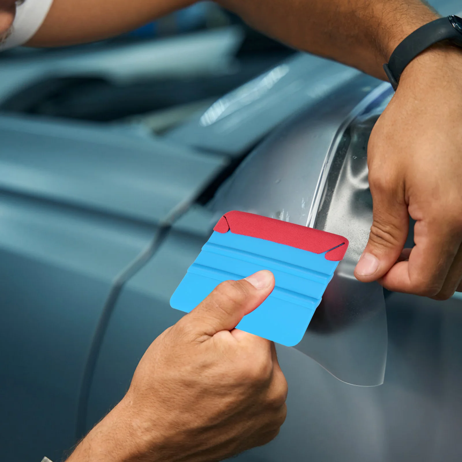 

6pcs Car Film Scraper Buffer Tapes Squeegee Application Tool Stickers Anti-Slip Patch Replacement Smoothing Fabric Paint