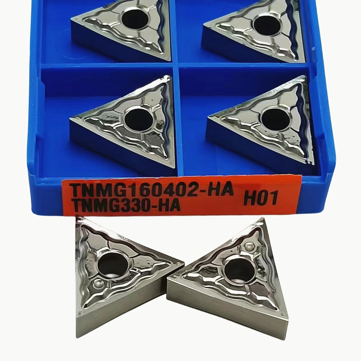 TNMG160402-HA sisipan aluminium H01 Tools Turning alat pembalik untuk mesin bubut AL CNC 10 buah pemotong pelat H01
