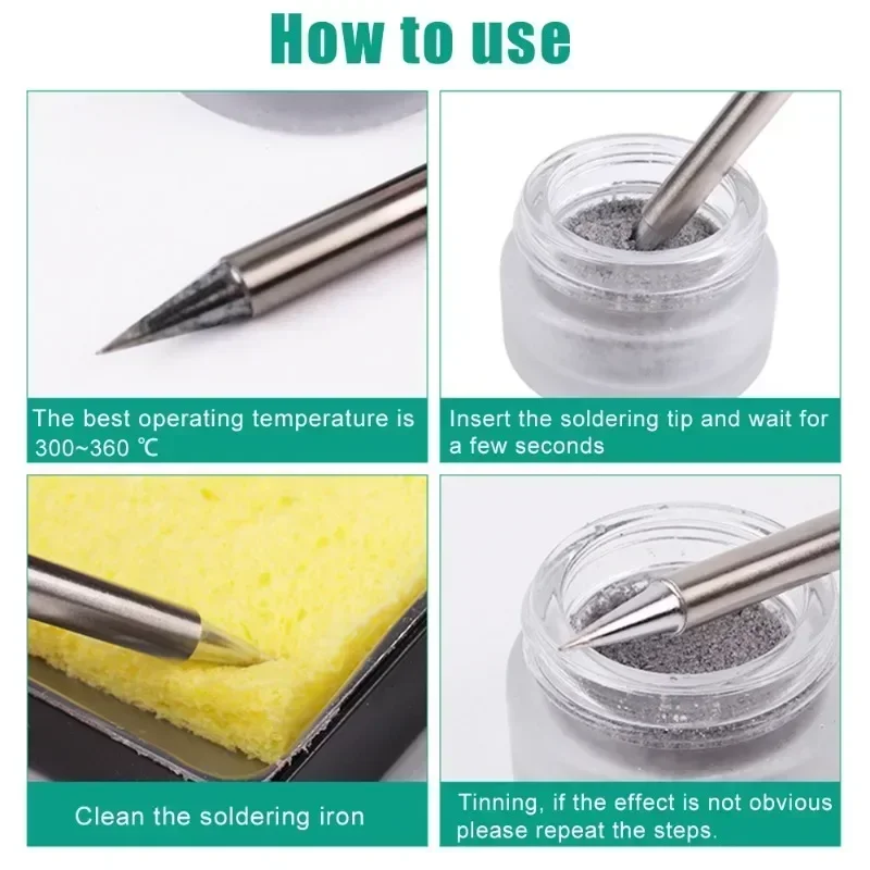 10/1Pcs Soldering Iron Tip Refresher Non-stick Tin Solder Cream Clean Paste for Oxide Head Resurrection Oxidative Activator