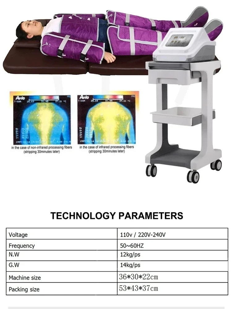 Ciśnieniowa terapia drenaż limfatyczny masaż Detox Sauna garnitur system odchudzania tłuszczu do ciała nogi ramiona maszyna do masażu
