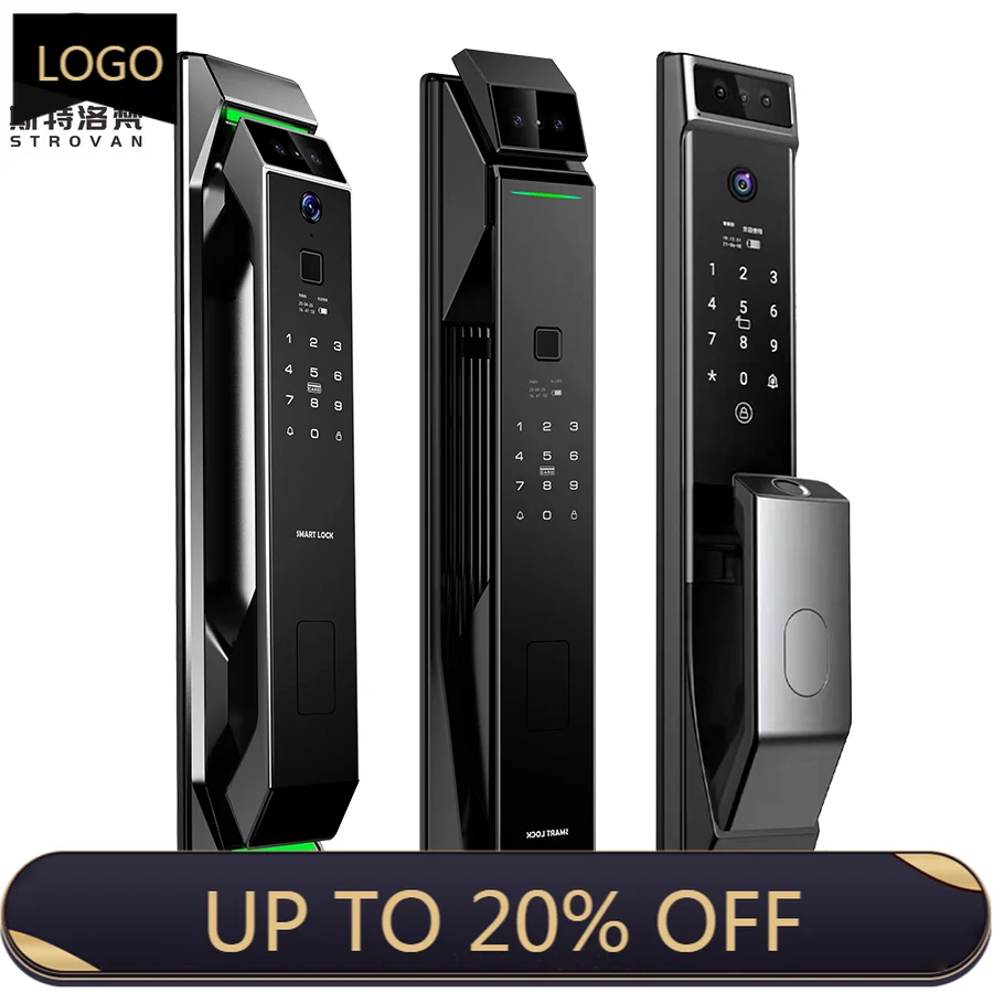 STLF 3D 얼굴 인식 스마트 도어락 (세라두라 와이파이 생체 지문 보안 완전 자동 스마트락)