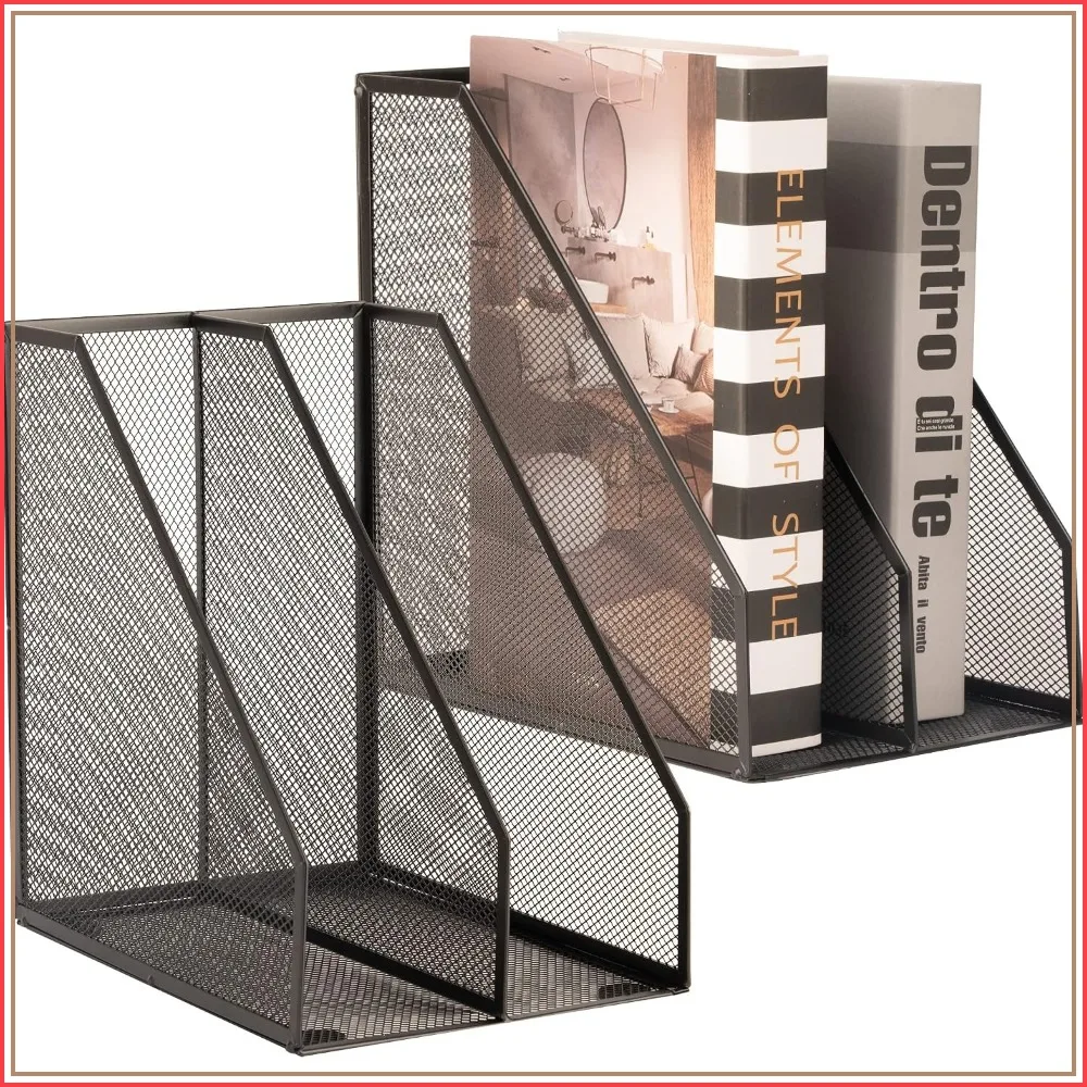 2 Pack Stylish Metal Wire Magazine Holders