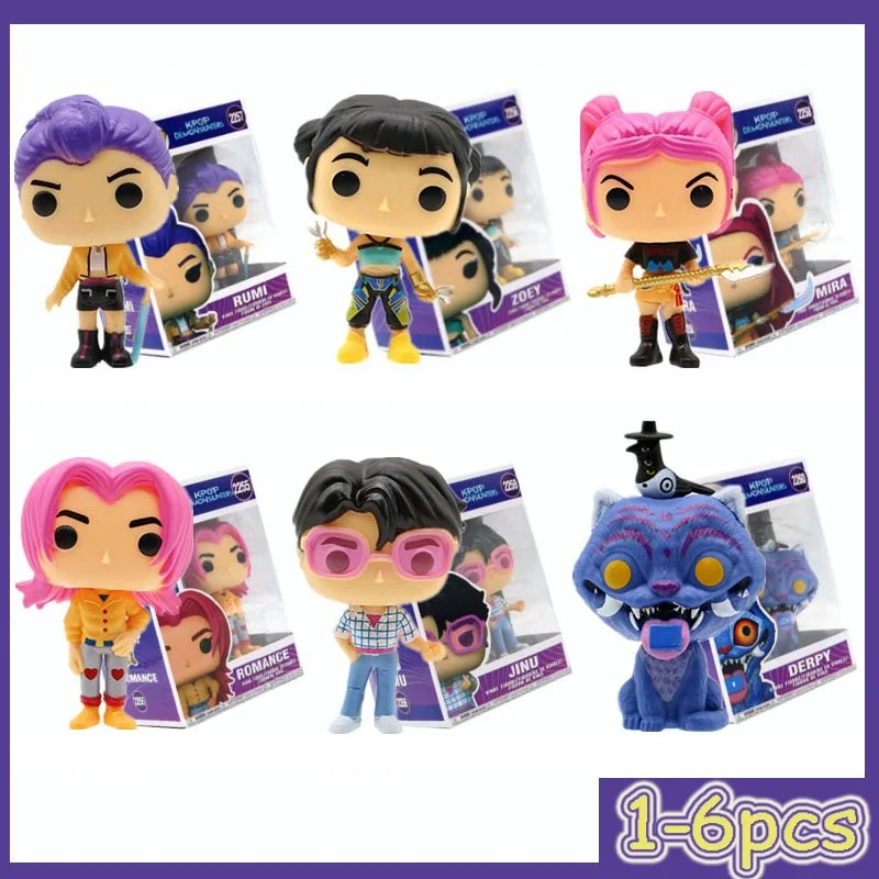 ฟิกเกอร์อนิเมะนักล่าปีศาจ K-pop ใหม่ รูมิ โซอี้ มิรา ซาจา ฟิกเกอร์แอคชั่นสำหรับผู้ชาย คอสเพลย์ ของตกแต่งไวนิล ของเล่น ของขวัญสำหรับแฟนคลับ