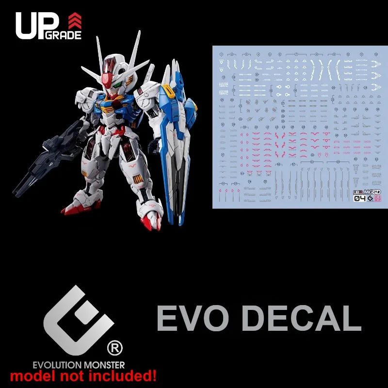 EVO MGSD 04 High Precision Fluorescent Water Slide Decals For MGSD XVX 016 AERIAL Q Version DIY Model Accessories