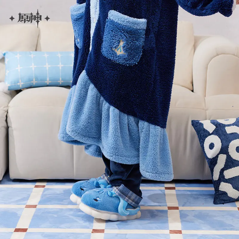 Oficial genuíno em estoque neuvillette tema impressão série casa chinelos de inverno cosplay prop sapatos