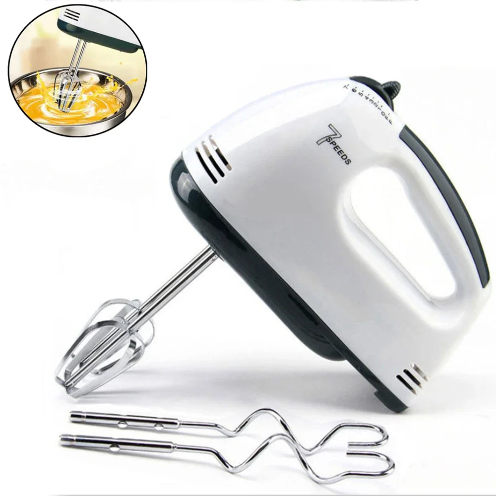 Professional and convenient 7-speed mini electric mixer, home automatic mixer, suitable for making egg whites and creams