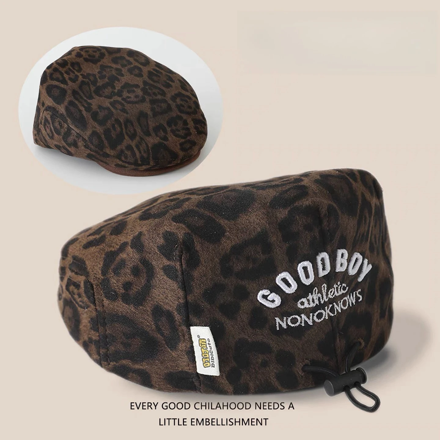 طفل بنين بنات ليوبارد القبعات 2025 موضة جديدة للأطفال النمط البريطاني قبعات INS التصوير الدعائم ربيع الخريف القطن قبعات البيريه