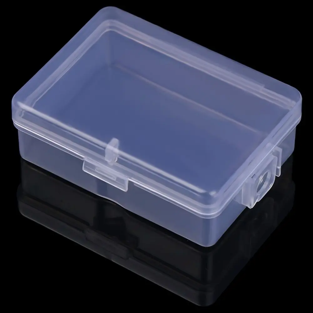 10Pcs Rectangle Storage Cases Transparent Plastic Jewelry Packaging Box for Earrings Rings Beads Collecting Small Items Boxes