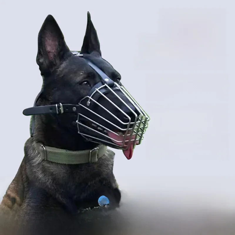 

Stainl Steel Work Dog Patrol Mouth Cage Deutsche Geburtsschutzhund Muzzle Wolf Man Dog Equipment