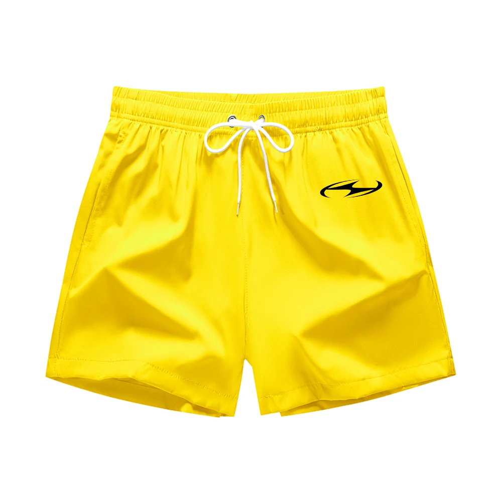 Men's Creative Print Beach Shorts Summer Casual Breathable Swim Trunks Swimwear With Mesh Lining And Drawstring Pockets