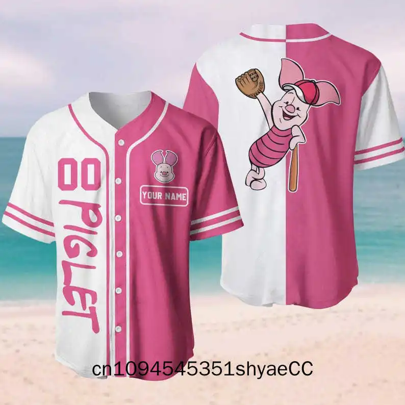 

Custom Piglet Winnie The Pooh Baseball Jersey, Disney Piglet Baseball Shirt, Movie Cartoon Jersey Shirt For Women Men, Disney Wo
