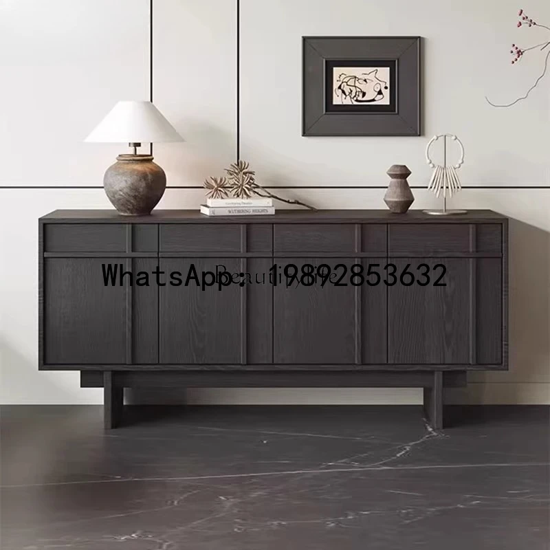 QQ Italian personalized and creative meal side tea cabinet entry door entrance entrance storage cabinet simple paint