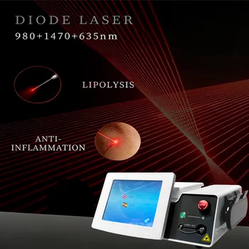 Profesjonalny laser światłowodowy medyczny 980nm 1470nm Endolaser do liposukcji, liftingu twarzy, modelowania sylwetki i napinania skóry.