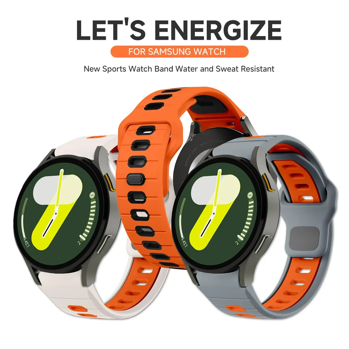 Strap for Samsung Galaxy Watch 7 6 4 Classic 5 Pro 40mm 44mm Silicone sport No Gaps wrist correa Bracelet Galaxy watch 7 band image 2