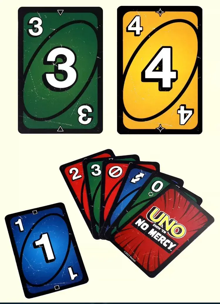 Party Board Card Game No Mercy Version 168pcs Family Gathering Party Playing Cards For Adult Kids Entertainment