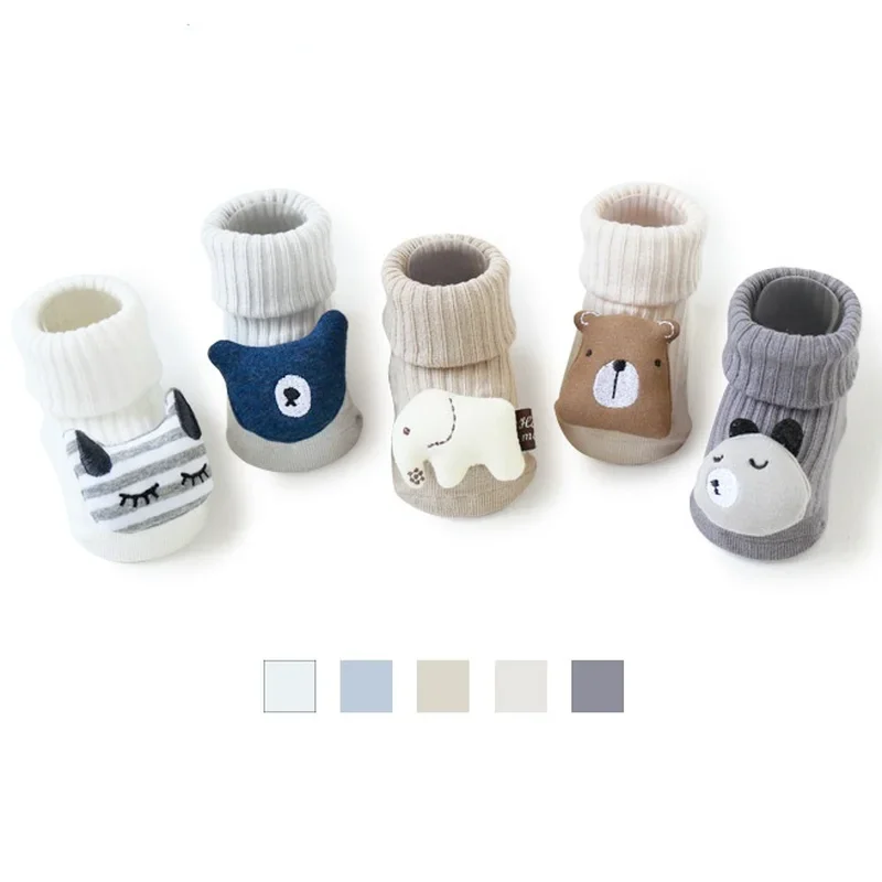 Kids Children's Socks for Girls Boys Non-slip Print Cotton Toddler Baby Floor Socks for Newborns Infant Long Socks Clothing