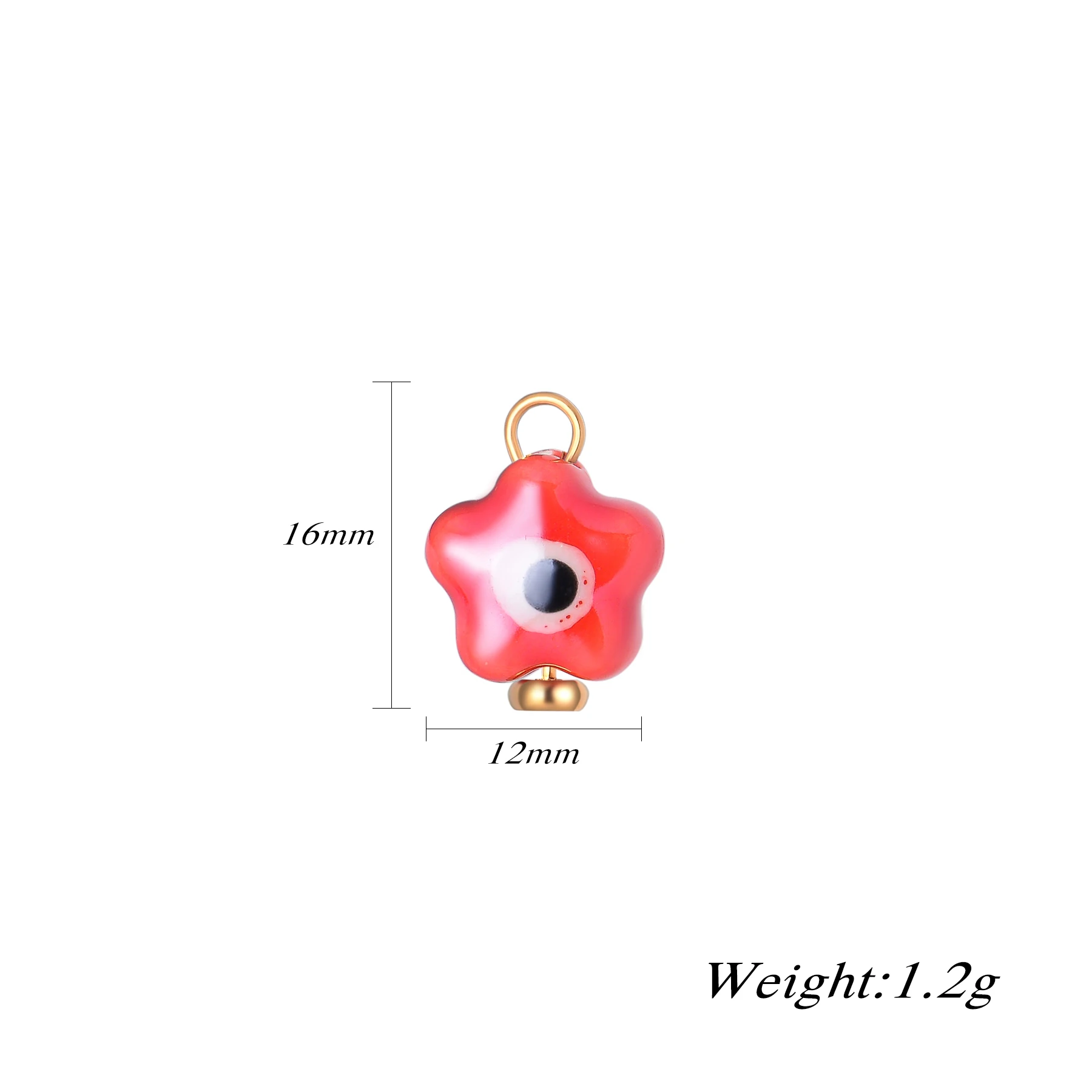 Picture 7: 6pcs/lot Colorful Star Ceramic Beads Cute Eye Star Charms Diy Handmade Jewelry Earrings Necklace Bracelet Accessories