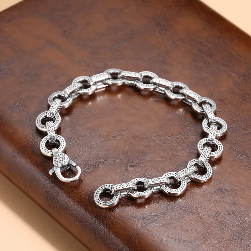 S925 Sterling silver handwoven Brave bracelet for men and women fashion vintage popular jewelry gifts