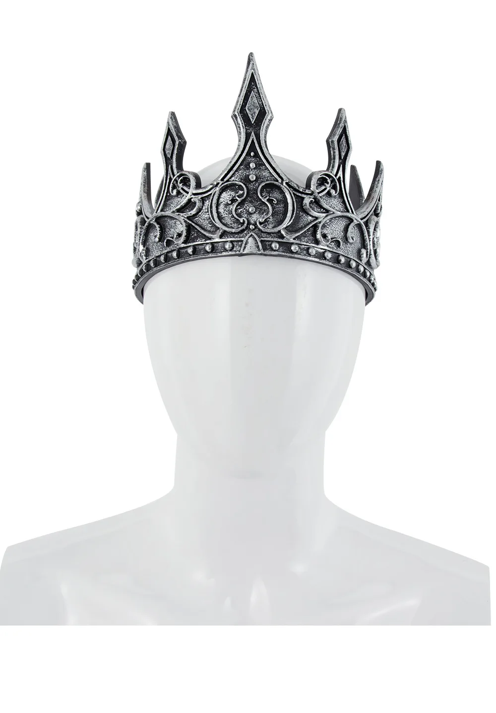 Königskrone für Männer und Frauen, voll rund, PU, königlicher Geburtstag, Prinz, Abschlussball, Könige Krone, mittelalterliche Kopfbedeckung, Cosplay, Halloween, Tiara-Kostüm – Detail 8