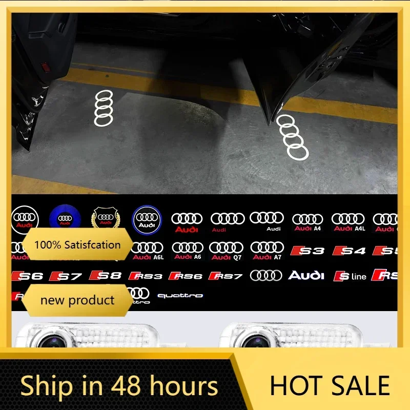 

2pcs Led Projector Lamp Car Door Welcome Light For Audi Sline A1 A3 A4 A5 A6 A7 Q3 Q7 TT R8 B5 B6 B8 C5 C8 8P Car Accessories