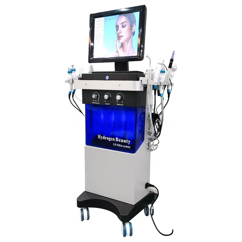 14 in 1 Beauty Oxygen Jet Firming Whitening Machine Facial Cleansing Hair Salon Machine