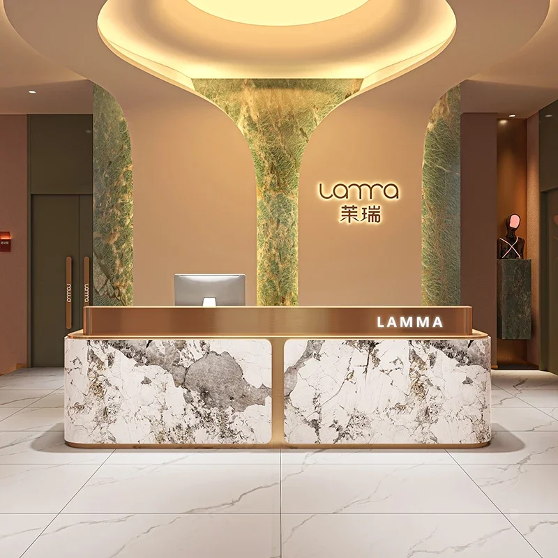 

Современные черные деревянные стойки ресепшн для магазинов и офисов, длинные овальные стойки для бизнеса, мебель для офиса