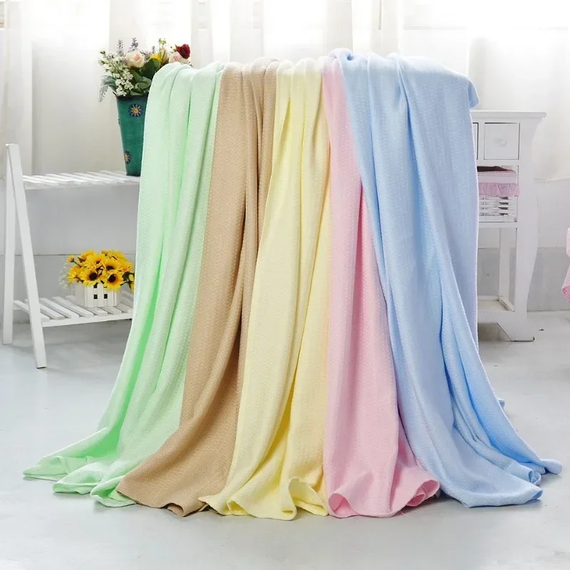 Summer Cooling Bamboo Fiber Blanket Air Conditioning Bed Blanket Skin-friendly Breathable Lightweight Quilt Manta de verano