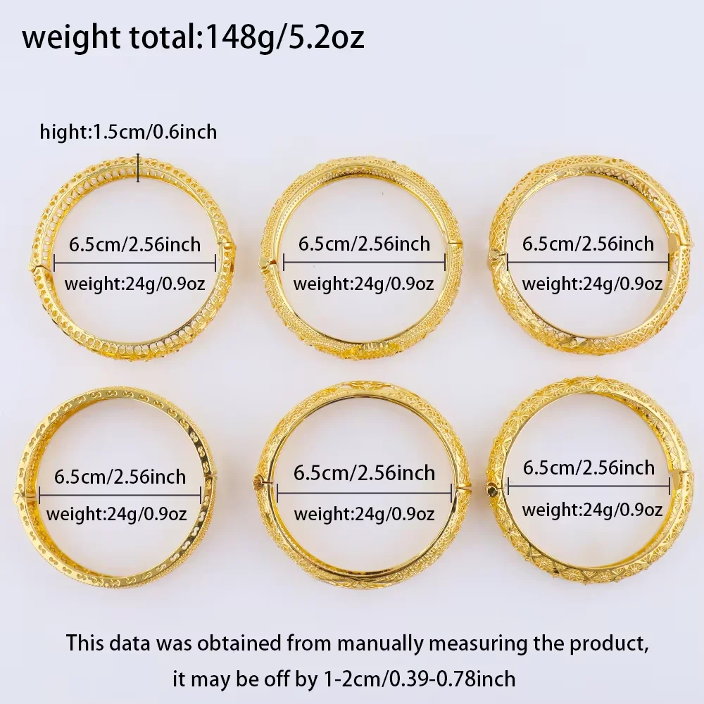 Dubai African 24k Gold Bracelet Women's Fashion Jewelry Ethiopian Bride Wedding Bracelet Jewelry Gift Wholesale