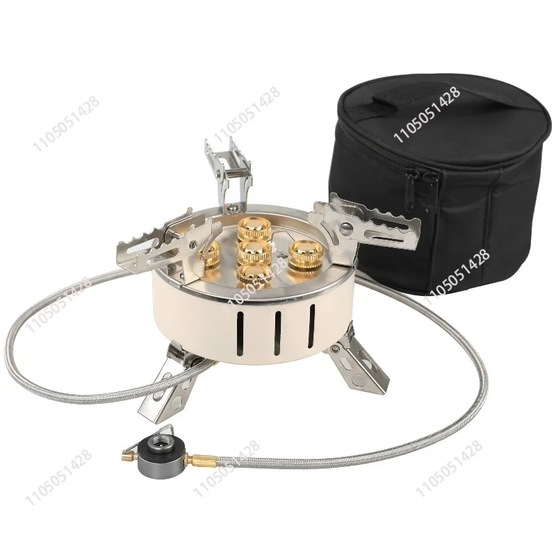 New stainless steel split stove outdoor picnic five-head stove, five-head stove fire, portable camping stove