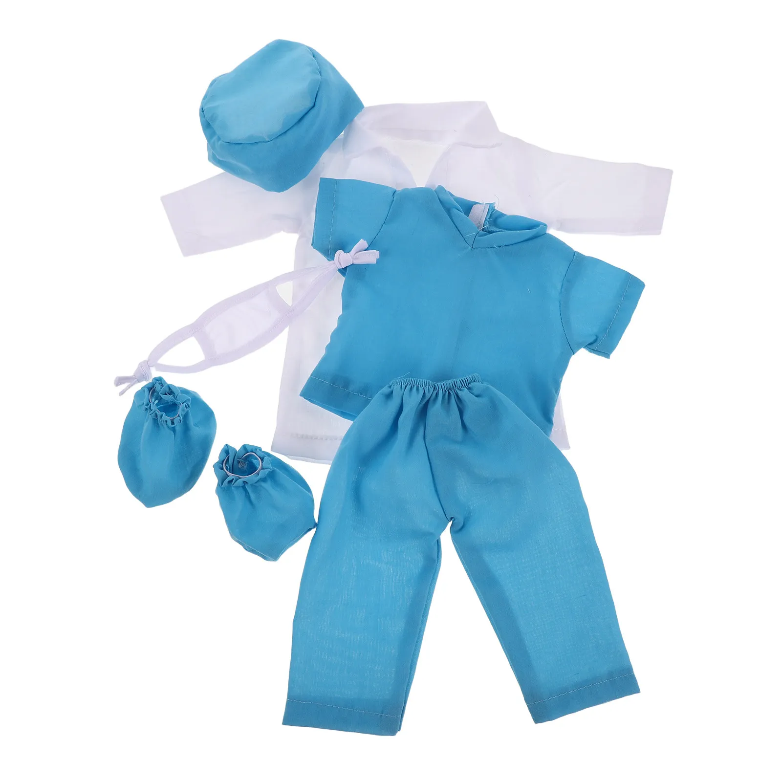 

1Set 18-Inch Doctor Costume Set Realistic Coat Pants Replacement Supplies Pretend Play Dress Up Accessories