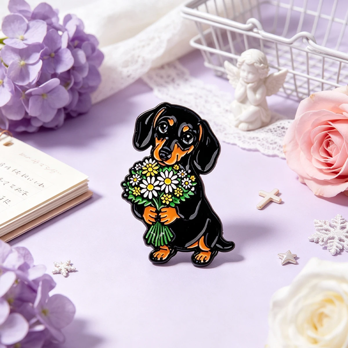 Deer Dog Enamel Pins Cute Animal Figure Brooch Lapel Pin Badge on Backpack Clothing Accessories Fashion Jewelry Party Gifts