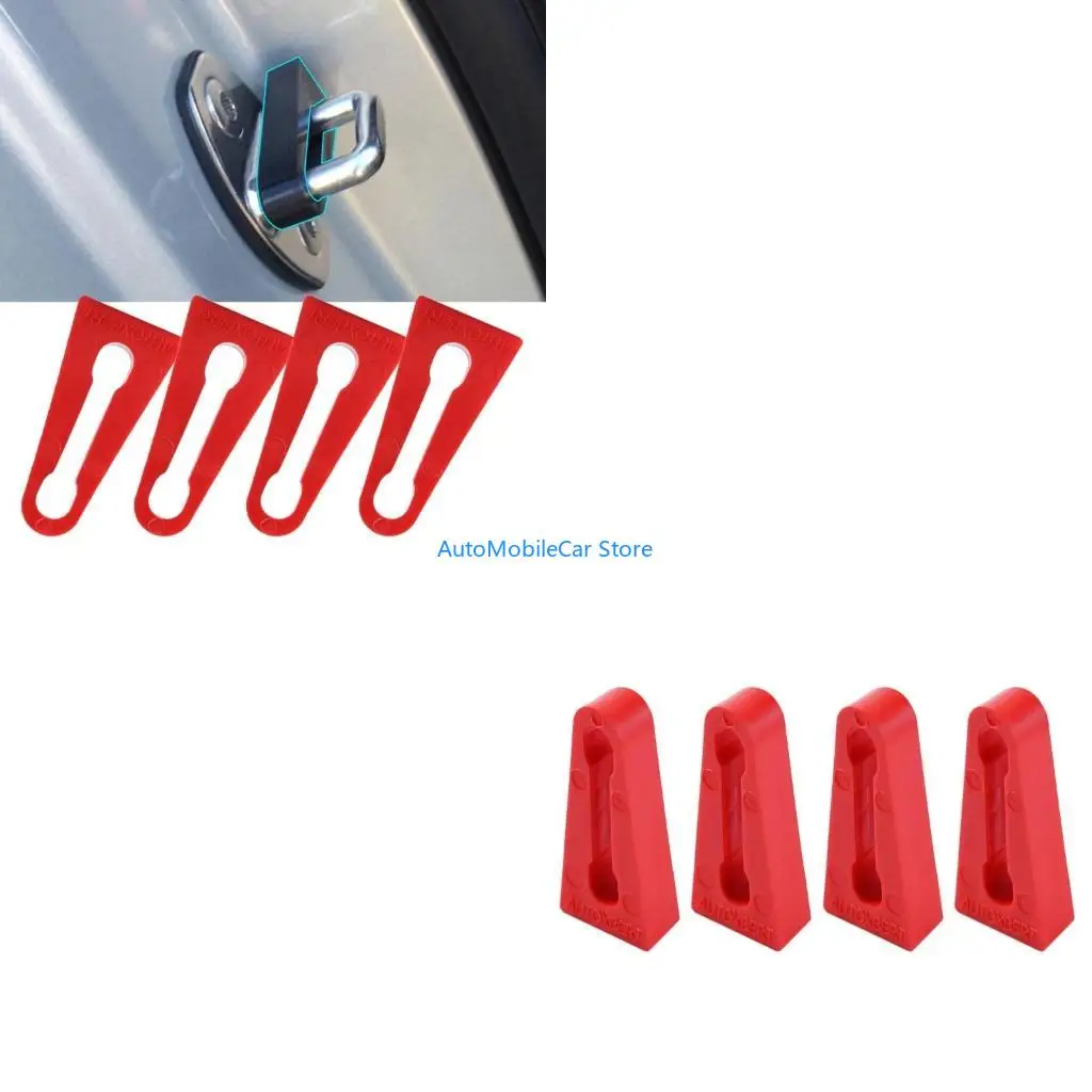 G8TE Set Of 4 Car Door Lock Buffer Pads Crafted From High Elasticity Rubber For Enhances Quietness Smooth And Quiet Closure