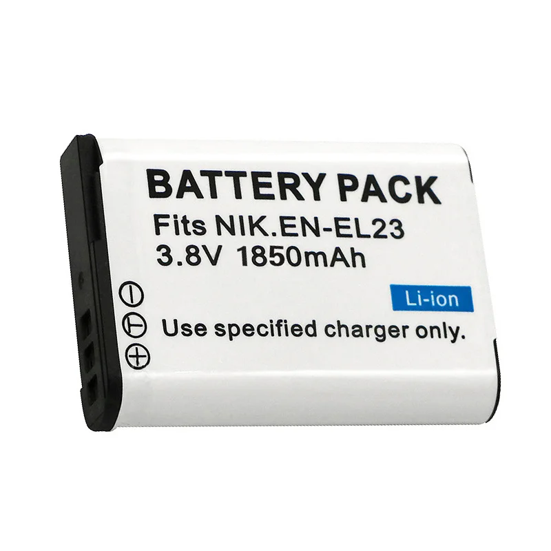 For EN-EL23 ENEL23 EN EL23 Battery +LED USB Dual Charger With Type C port For Nikon COOLPIX P900 P610  P600  B700  S810c Camera