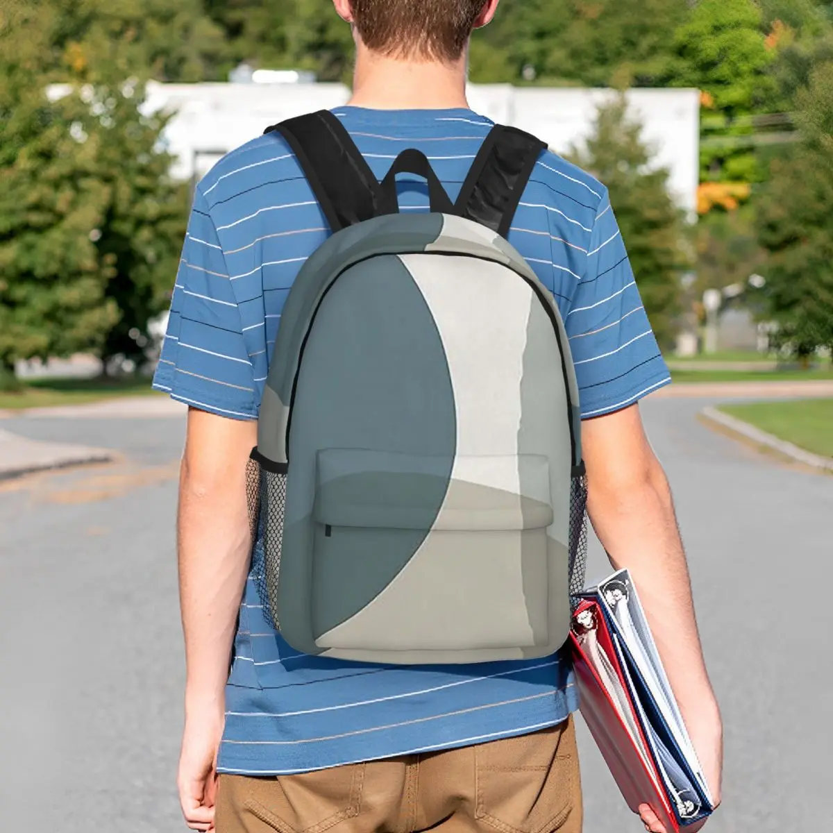 Mid Century Minimali Rucksack für Studenten, Büchertasche für Männer und Frauen, Schultasche, Laptop-Umhängetaschen