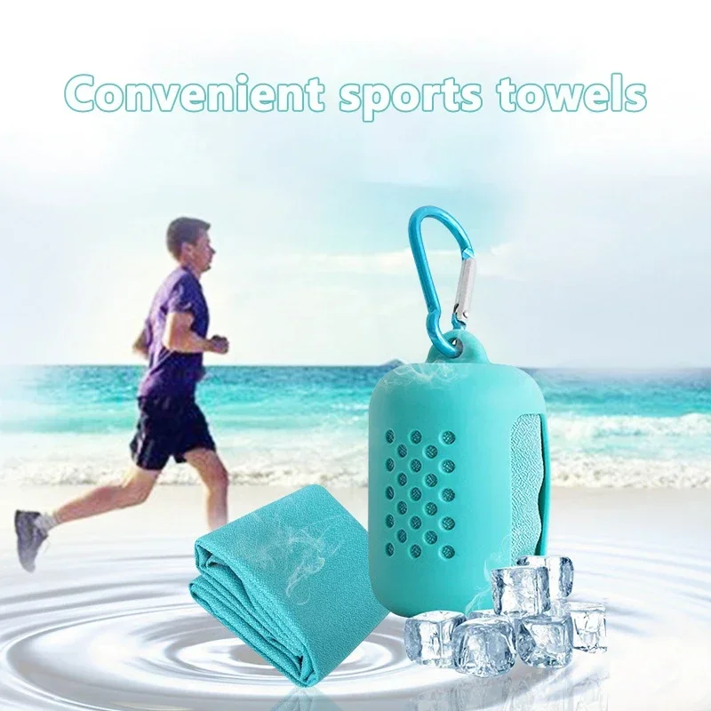 

microfiber Quick Dry Towel Sports cold towel Golf Fitness Wicking sweat quick drying cold silicone towel cover Home Textile