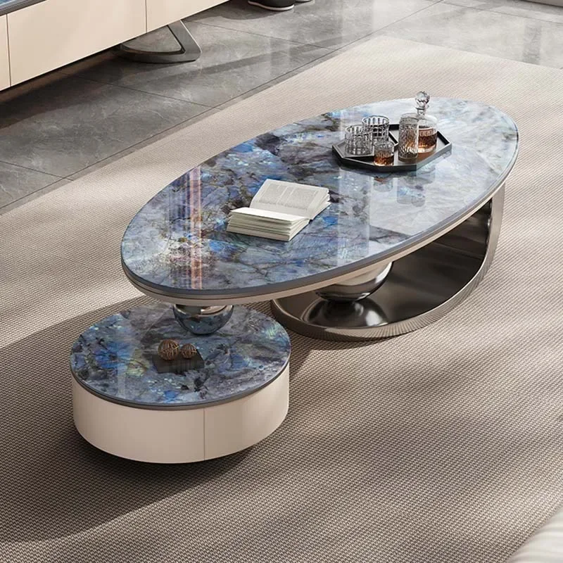 

Korean Living Room Side Table Minimalist Balcony Modern Coffee Tables Design Luxury European Couchtisch Postmodern Furniture