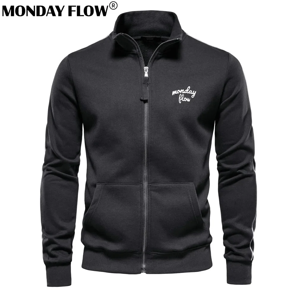 

Monday Flow Autumn Winter Men's Golf Cardigan Hoodies Wear High Quality Cotton Sport Sweatshirt Long Sleeve Cotton Golf Jackets