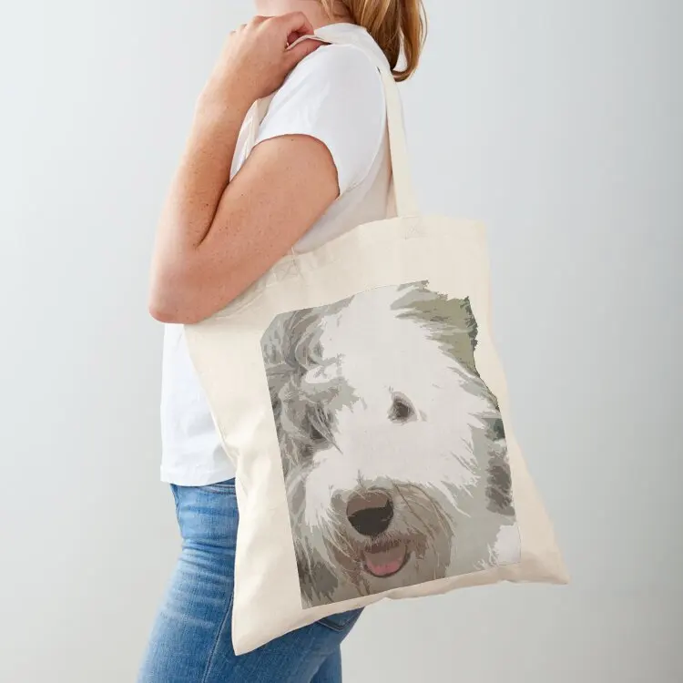 

Old English Sheepdog Tote Bag canvas shopping bag large size bags bags woman 2025 Beach bag